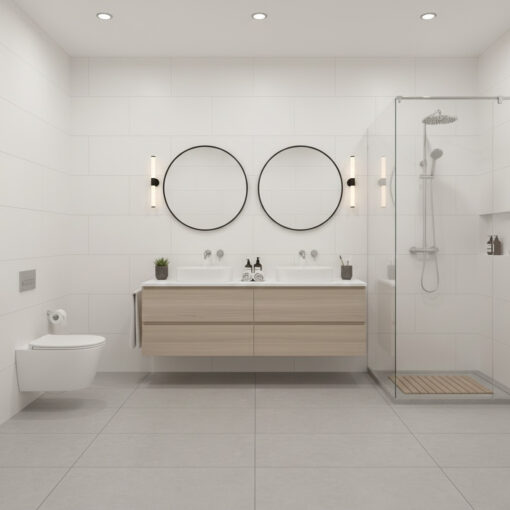 Matt White Wall Tile 300X600 5 bathroom tiles