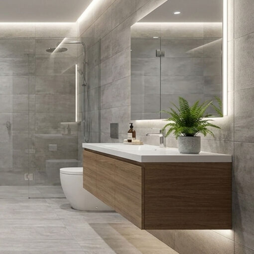 Alternative view of Avenue Grey Matt Tile 300X800