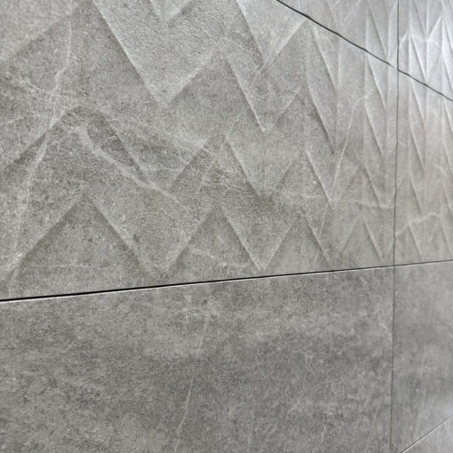 Meltin Grey Chevron Matt Tile 300X800 6 bathroom tiles