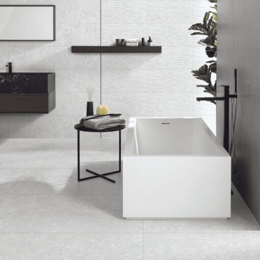 Moon Stone White Matt 600X600 5 bathroom tiles