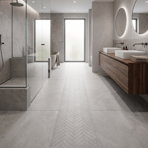 Alternative view of Slate Stone Silver In/Out Tile 600X1200