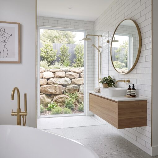 Handmade Look White Gloss Tile 75x300 3 bathroom tiles