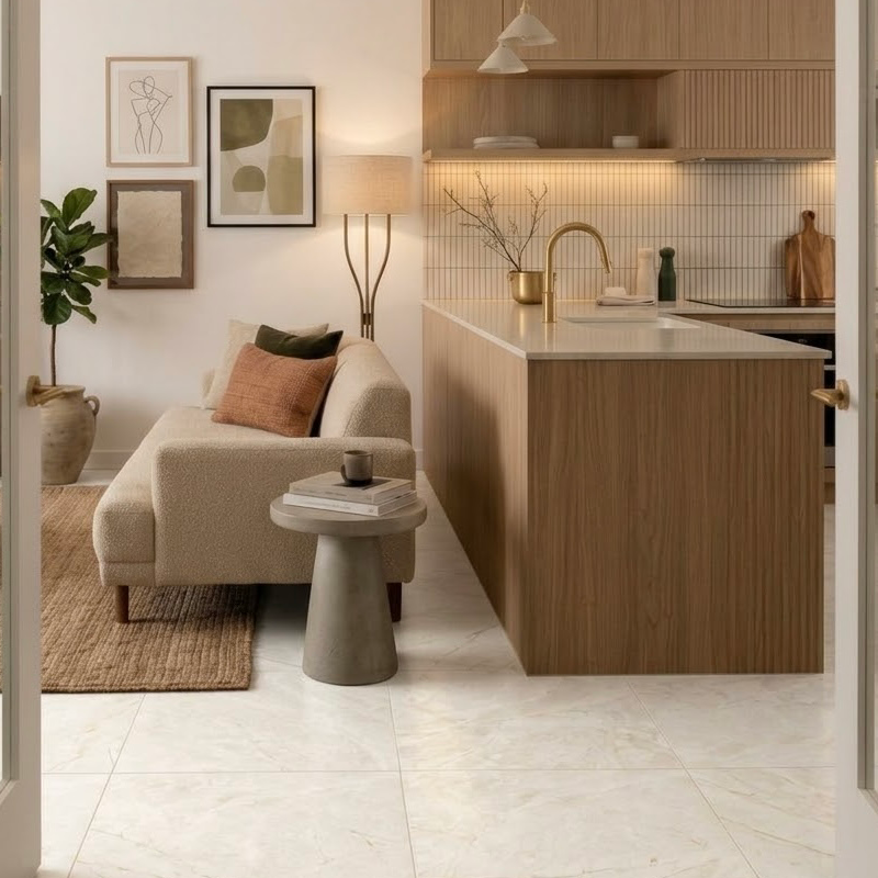 Impression Beige Matt Tile 600X600 4 Impression Beige Matt Tile 600X600 - Image 4