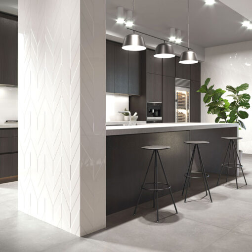 Alternative view of Twin Glaciar Decor White Tile Matt 300×900 (Spanish)