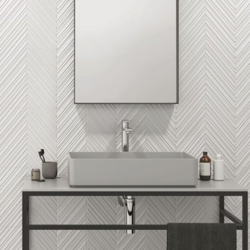 Alternative view of Look Glaciar Decor White Tile Matt 300x900 (Spanish)