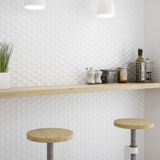 Alternative view of Eden Glaciar Decor White Tile Matt 300×900 (Spanish)