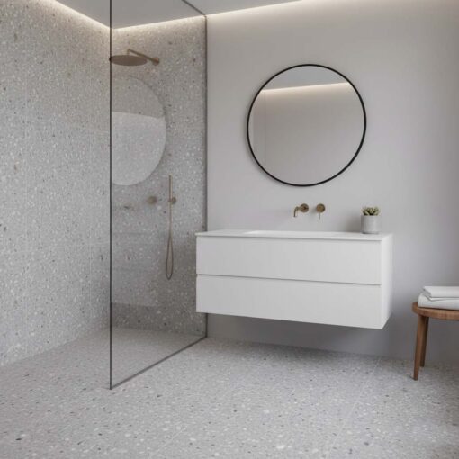 Alternative view of Terrazzo Stone Grey Tile Matt Smooth Grip 300x600