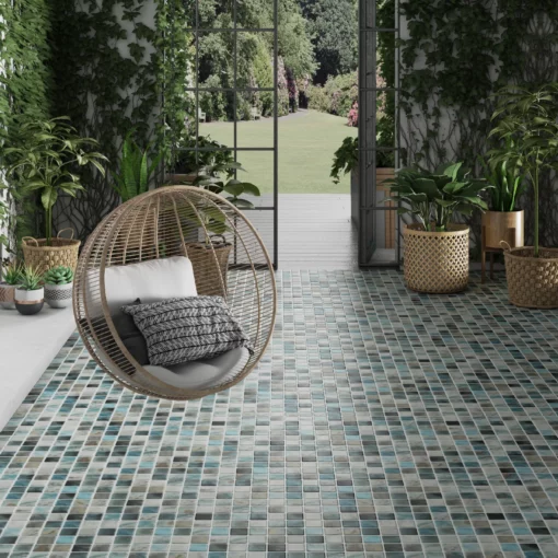 Vidrepur Nature Air Force 25x25 Pool Mosaics (Sheet 312x312) 7 bathroom tiles