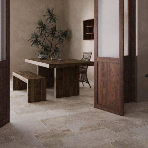 Alternative view of Croyd Earth Modular French Pattern Matt Tile