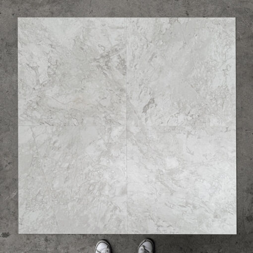 Alternative view of PJ Marble Light Grey Honed 600x600
