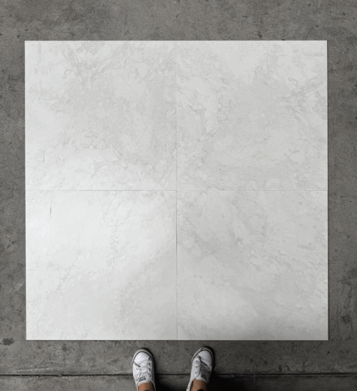 PJ Marble White 600x600 Tile Honed - Image 2