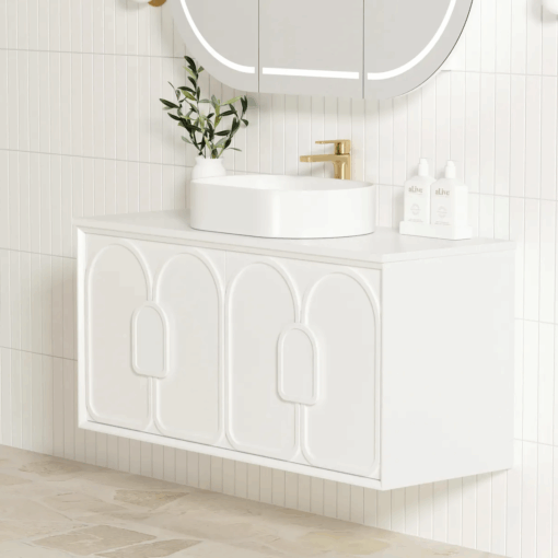 Alternative view of Laguna 1200mm Matt White Wall Hung Vanity Cabinet