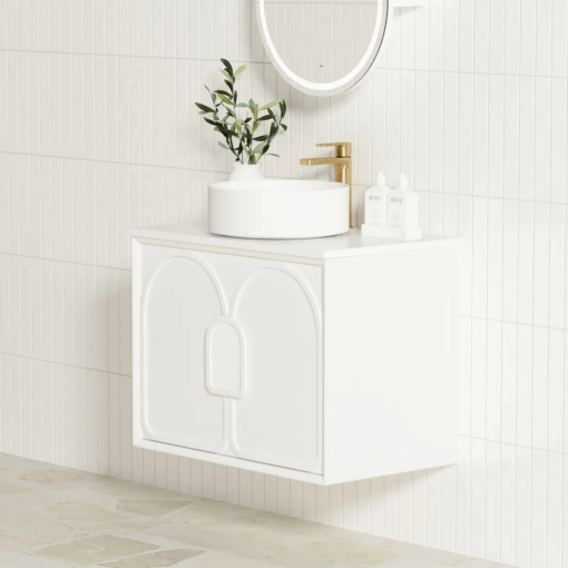 Alternative view of Laguna 600mm Matt White Wall Hung Vanity Cabinet
