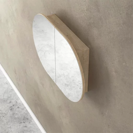 Alternative view of Bondi Shaving Cabinet 900x600 Natural Oak