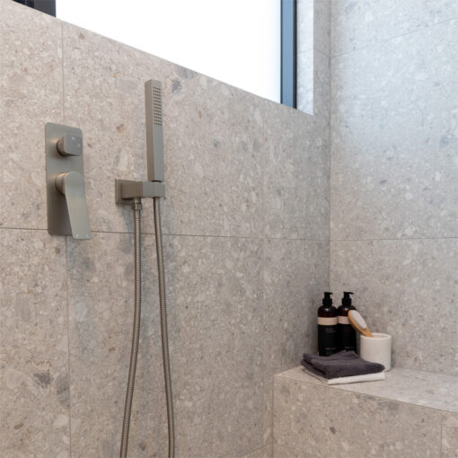 RSH Brushed Nickel Diverter Mixer 7 bathroom tiles