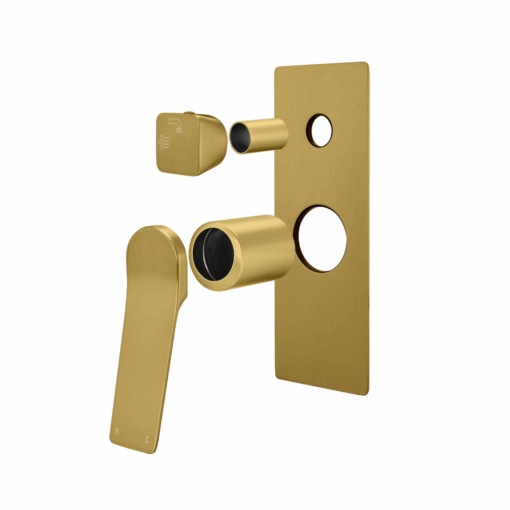 RSH Brushed Yellow Gold Diverter Mixer 6 bathroom tiles