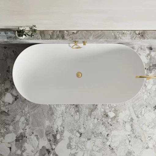 Alternative view of Bondi Freestanding Bath 1700x800x580 Matt White