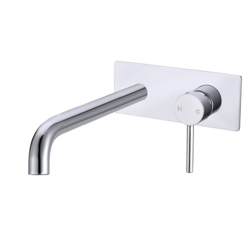 LCP Chrome Wall Mixer With Round Spout