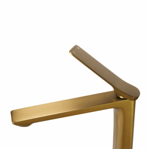 RSH Brushed Yellow Gold Tall Basin Mixer 6 bathroom tiles