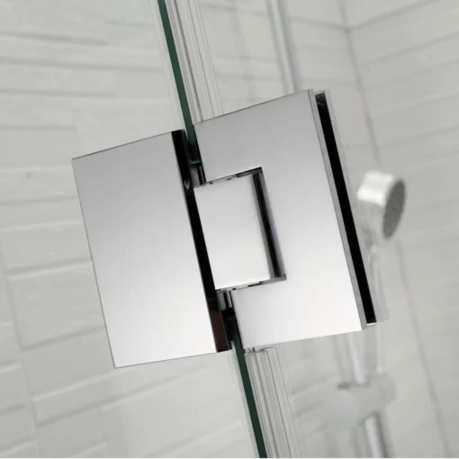 Alternative view of Frameless Glass to Glass Hinge 3 Panels (Wall to Wall) Shower Screen