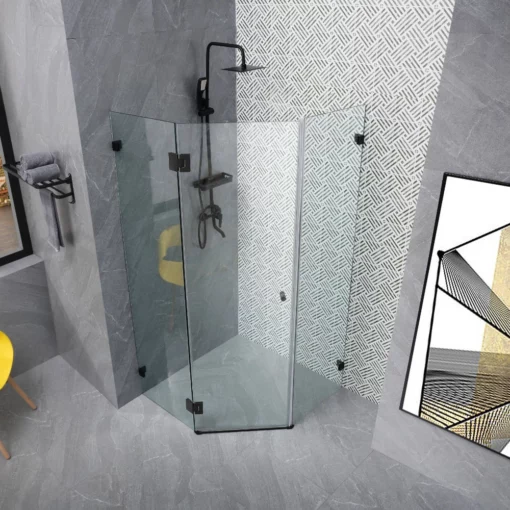 Alternative view of Frameless Diamond Hinge Door Shower Screen