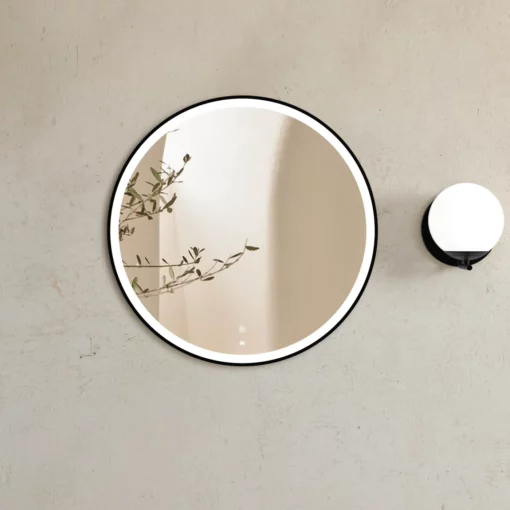 Bondi Led 800mm Black Metal Frame Tuffi Mirror