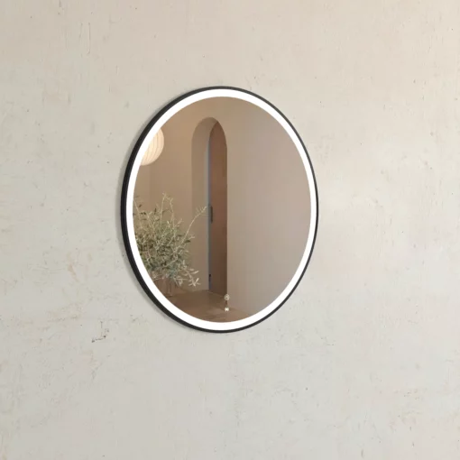 Alternative view of Bondi Led 800mm Black Metal Frame Tuffi Mirror