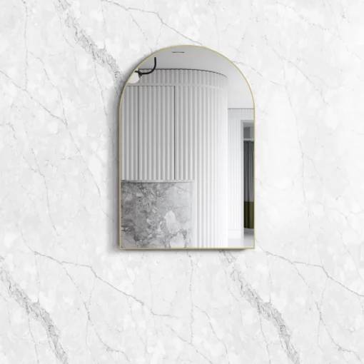 Archie 900x600 Gold Metal Framed Tuffi Mirror