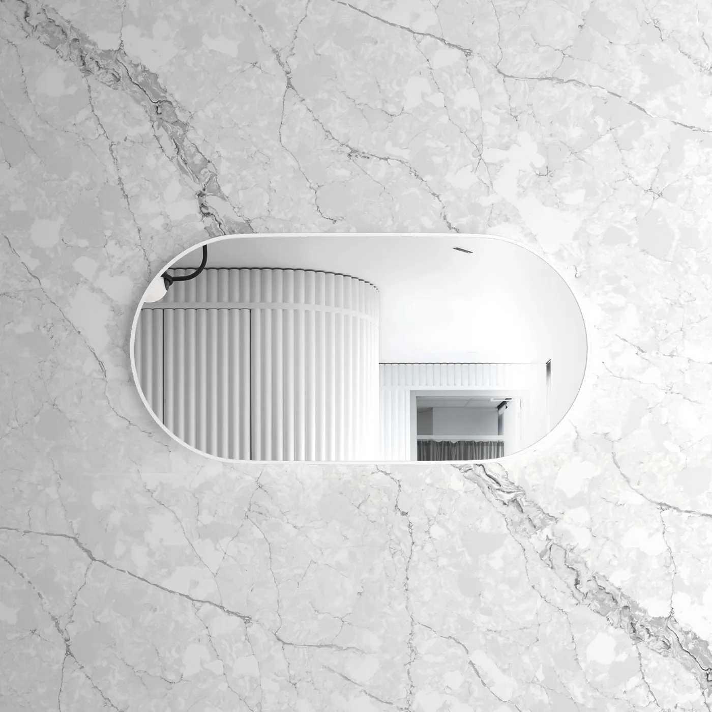 Noosa Oval 1200x600 White Metal Frame Mirror 1 Noosa Oval 1200x600 White Metal Frame Mirror
