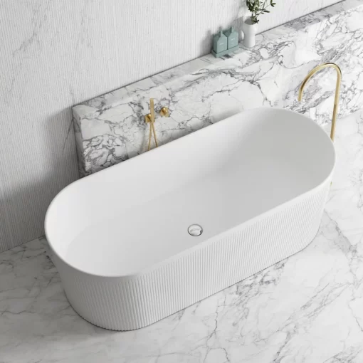 Alternative view of Noosa Freestanding Bath 1700x800x580 Matt White