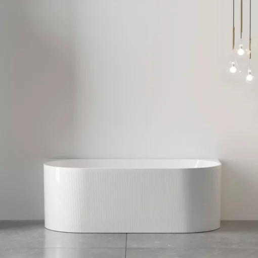 Noosa Back To Wall Multi-Fit Bath 1700x800x580 Left Or Right Corner Matt White