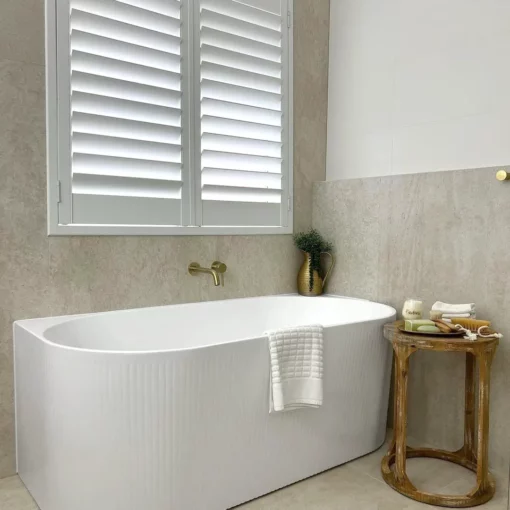Noosa Back To Wall Multi-Fit Bath 1500x750x580 Left Or Right Corner Matt White 4 bathroom tiles