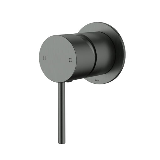 HL Wall Mixer Brushed Gunmetal With 60Mm Cover Plate