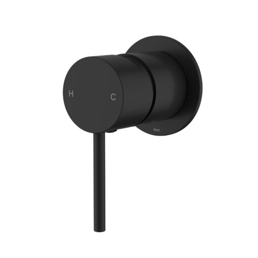 HL Wall Mixer Matt Black With 60Mm Cover Plate