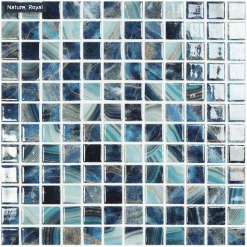 Vidrepur Nature Royal 25x25 Pool Mosaics (Sheet 312x312) 6 bathroom tiles