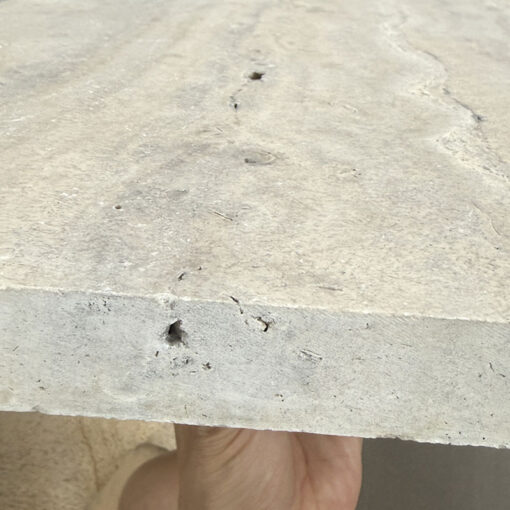 Silver Travertine Tumbled 406X610X30mm 5 bathroom tiles