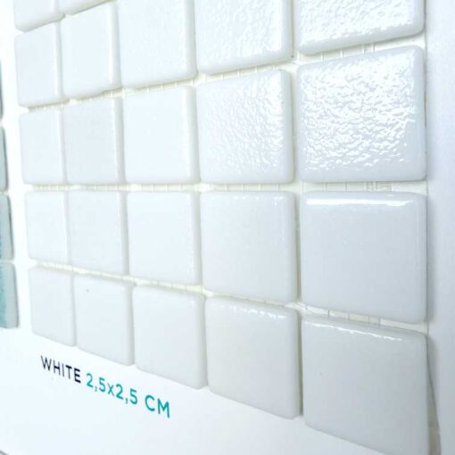 Vidrepur White 25x25 Pool Mosaics (Sheet 312x312) 5 bathroom tiles