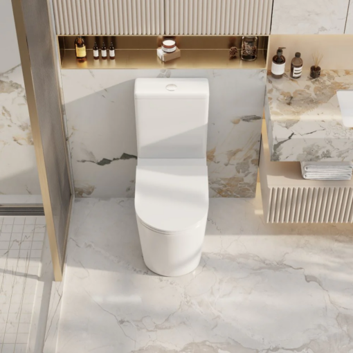 Berlin Back-To-Wall Toilet Suite Gloss White - Image 3