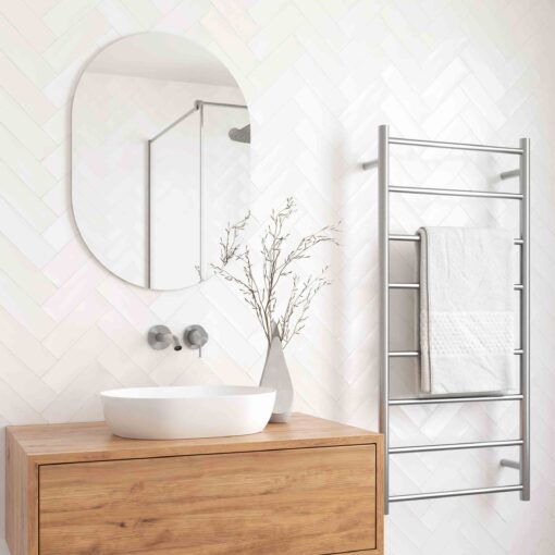 Pill Shape Polished Edge Mirror Without / With Demister - 500x700 / 600x1200