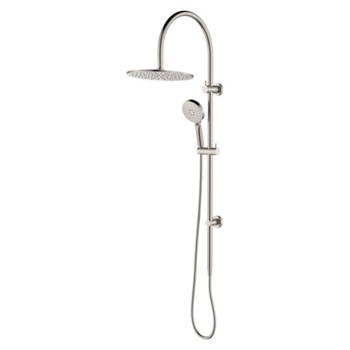 Empire Slim Curved Twin Shower Brushed Nickel