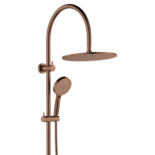 Alternative view of Empire Slim Curved Twin Shower Brushed Copper