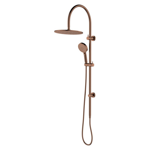 Empire Slim Curved Twin Shower Brushed Copper