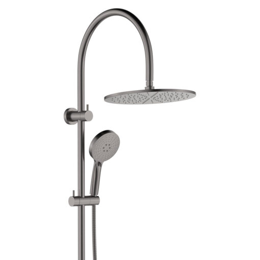 Alternative view of Empire Slim Curved Twin Shower Gun Metal