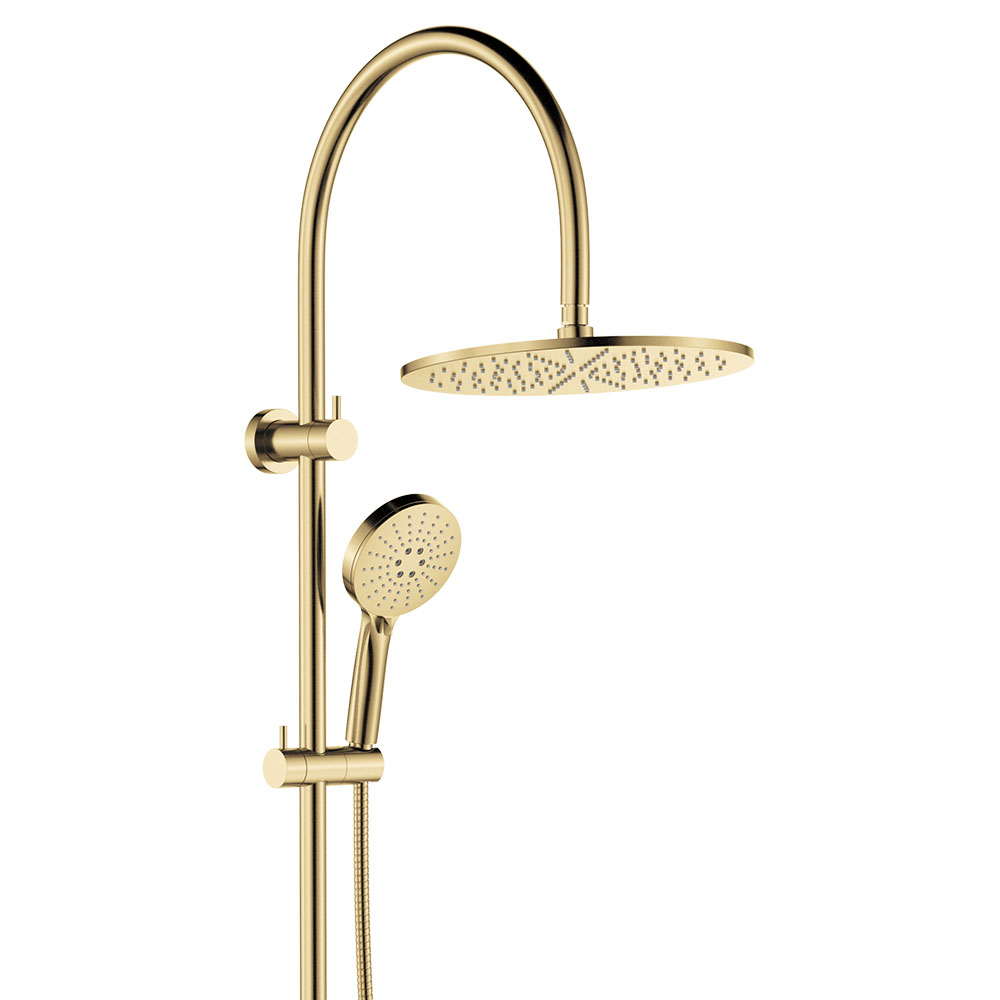 Empire Slim Curved Twin Shower Urban Brass 2 Empire Slim Curved Twin Shower Urban Brass - Image 2