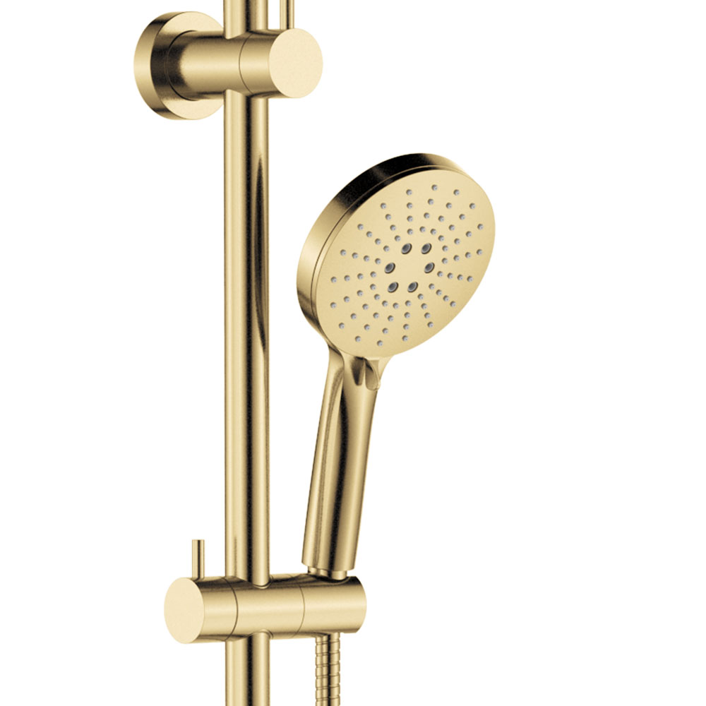 Empire Slim Curved Twin Shower Urban Brass 3 Empire Slim Curved Twin Shower Urban Brass - Image 3