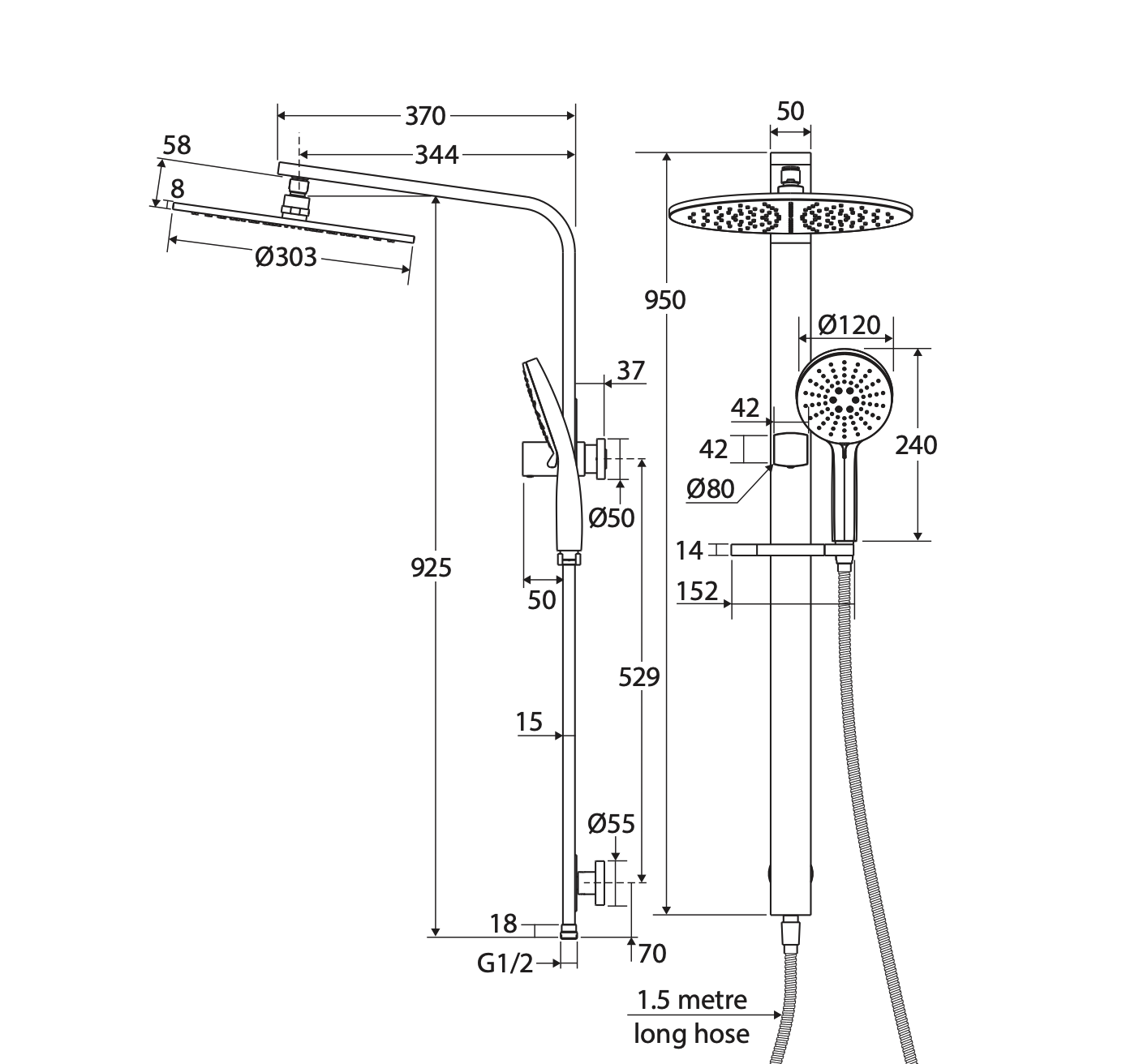 Empire Slim Deluxe Twin Shower Chrome 3 Empire Slim Deluxe Twin Shower Chrome - Image 3