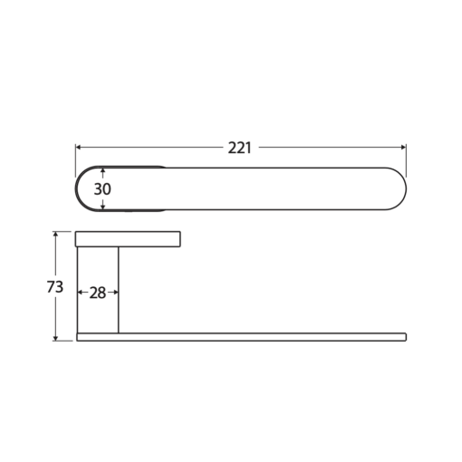Alternative view of Empire Slim Hand Towel Holder SS304 Brushed Nickel