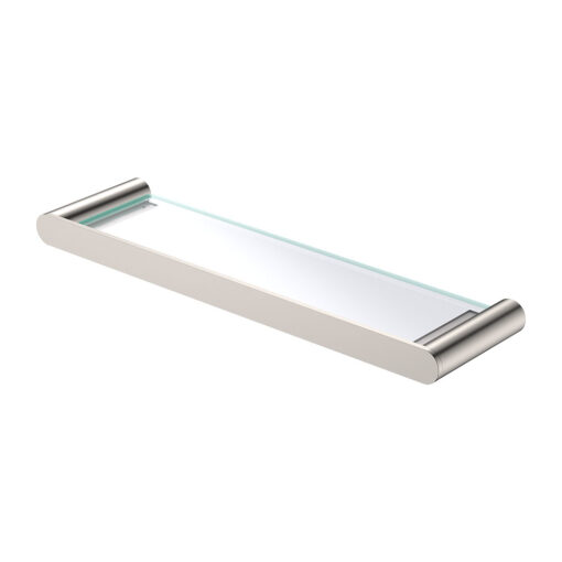 Empire Slim Shower Shelf Glass SS304 Brushed Nickel