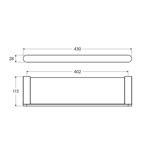 Alternative view of Empire Slim Shower Shelf Glass SS304 Brushed Nickel