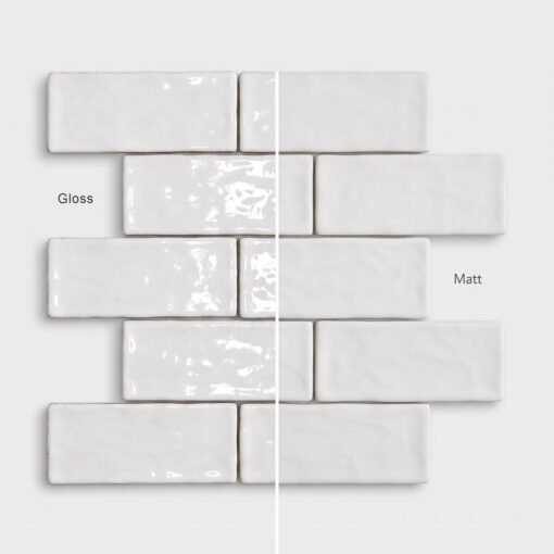 White Ripple Irregular Edge Gloss Tile 75X150 - Image 4